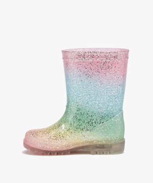 Bottes de pluie fille arc-en-ciel à paillettes vue4 - LOVELY WINGS - GEMO
