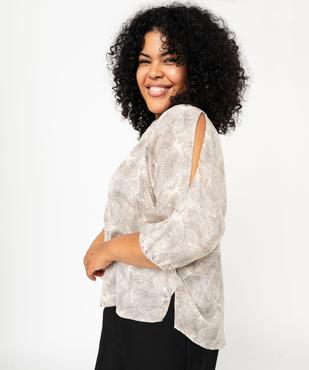 Blouse imprimée manches chauve-souris femme grande taille vue2 - GEMO 4G GT - GEMO