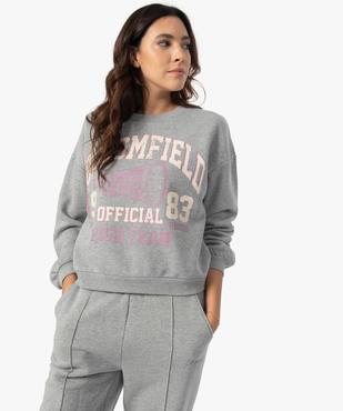 Sweat femme court avec motif XXL – Camps United vue2 - CAMPS UNITED - GEMO