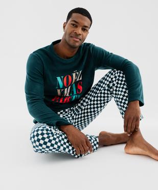 Pyjama Noël polaire homme vue2 - GEMO 4G HOMME - GEMO