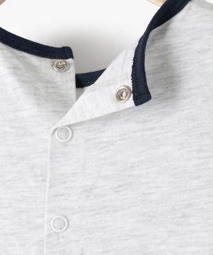 Pyjama bébé garçon en velours avec motif camion de pompiers vue3 - GEMO(BB COUCHE) - GEMO