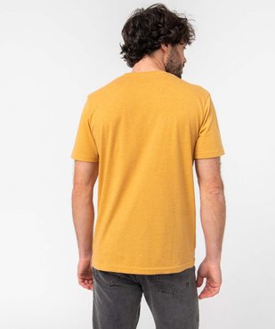 Tee-shirt à manches courtes et col tunisien homme vue2 - GEMO (HOMME) - GEMO