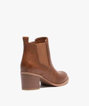 Boots femme unies à talon moyen style Chelsea vue5 - VALENTINA BALDA - GEMO