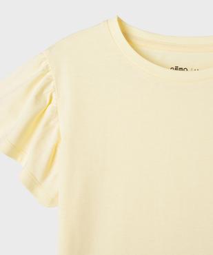 Tee-shirt manches courtes volantées fille vue2 - GEMO 4G FILLE - GEMO