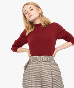 Pull femme col montant coloris uni vue1 - GEMO (MAILLE) - GEMO