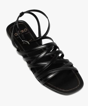 Sandales femme à talon plat et fines brides entrelacées vue5 - GEMO (CASUAL) - GEMO