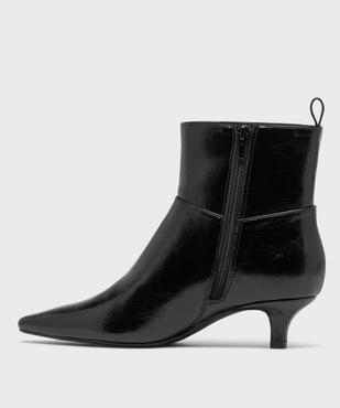 Boots vernis mat à bout pointu et kitten heels femme vue3 - FOLLOW ME - GEMO