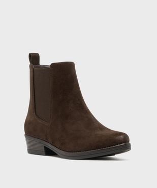Boots en suédine inspiration western femme vue2 - FOLLOW ME - GEMO