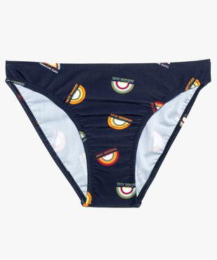 Bas de maillot de bain fille imprimé arcs-en-ciel multicolores vue1 - GEMO (JUNIOR) - GEMO