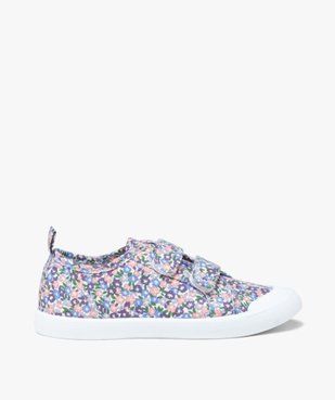 Baskets fille en toile fleurie avec double scratch vue1 - GEMO (ENFANT) - GEMO