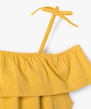Tee-shirt fille à épaules dénudées et volant vue2 - GEMO (ENFANT) - GEMO