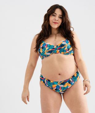 Haut de maillot de bain emboitant fleuri femme grande taille vue3 - GEMO (PLAGE) - GEMO