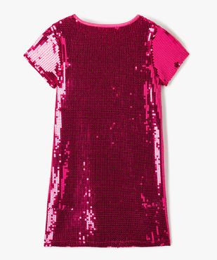 Robe fille à manches courtes avec sequins brodés vue3 - GEMO (ENFANT) - GEMO