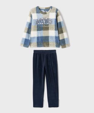 Pyjama en sherpa et polaire garçon vue2 - GEMO (ENFANT) - GEMO