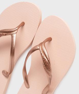 Tongs avec brides torsadée métallisées Fantasia femme - Havaianas vue3 - HAVAIANAS - GEMO