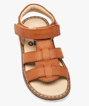 Sandales garçon à brides unies et semelle contrastante vue5 - GEMO (ENFANT) - GEMO