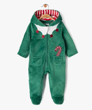 Surpyjama chaud et doux à capuche spécial Noël bébé vue1 - GEMO(BB COUCHE) - GEMO
