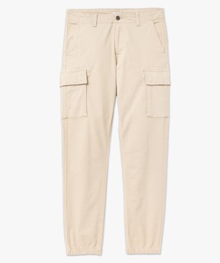 Pantalon cargo coupe straight en coton stretch homme vue4 - GEMO (HOMME) - GEMO
