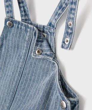 Robe en jean à bretelles bébé fille vue2 - GEMO(BEBE DEBT) - GEMO