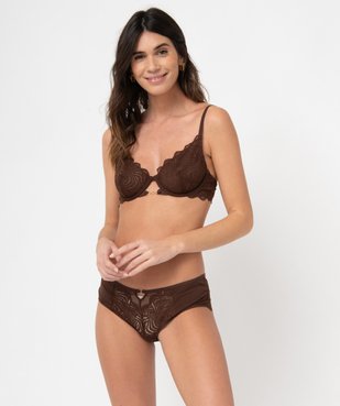 Shorty femme en dentelle et microfibre vue3 - GEMO(HOMWR FEM) - GEMO