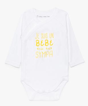 Body croisé bébé à manches longues (lot de 3) vue2 - GEMO 4G BEBE - GEMO