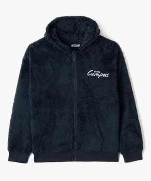 Sweat d’intérieur avec capuche en sherpa garçon vue1 - GEMO (JUNIOR) - GEMO