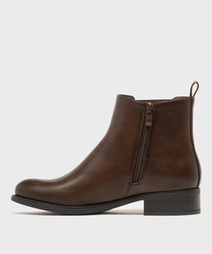 Boots Chelsea à petit talon et zip femme - Valentina Baldano vue3 - VALENTINA BALDA - GEMO