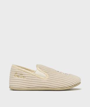 Chaussons pantoufles en velours côtelé fille - LuluCastagnette vue7 - LULU CASTAGNETT - GEMO