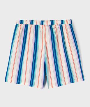 Short ample en viscose à rayures fille vue3 - GEMO 4G FILLE - GEMO