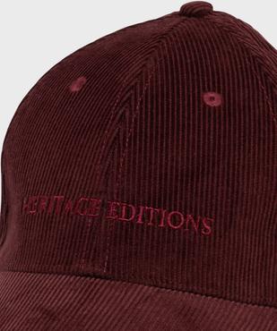 Casquette baseball en velours côtelée femme vue3 - GEMO (ACCESS) - GEMO