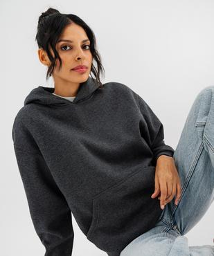 Sweat à capuche en molleton doux femme vue1 - GEMO 4G FEMME - GEMO