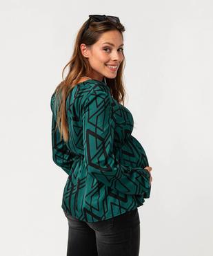 Blouse imprimée à manches longues spéciale grossesse vue3 - GEMO (MATER) - GEMO