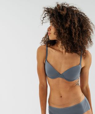 Soutien-gorge corbeille à armatures et bonnets moulés en microfibre vue4 - GEMO 4G FEMME - GEMO