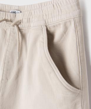 Bermuda skater en coton extensible au coloris unique garçon vue2 - GEMO (JUNIOR) - GEMO