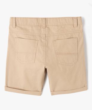 Bermuda en twill avec revers cousus garçon vue3 - GEMO 4G GARCON - GEMO