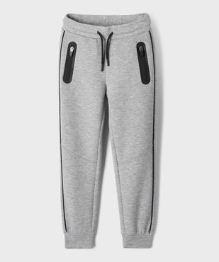 Pantalon de jogging avec poches zippées garçon vue1 - GEMO (ENFANT) - GEMO