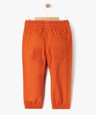 Pantalon jogger en coton bébé garçon vue5 - GEMO 4G BEBE - GEMO