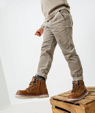 Pantalon velours coupe chino avec taille ajustable garçon vue1 - GEMO (ENFANT) - GEMO