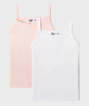 Débardeurs en coton biologique fille (lot de 2) vue1 - GEMO 4G FILLE - GEMO