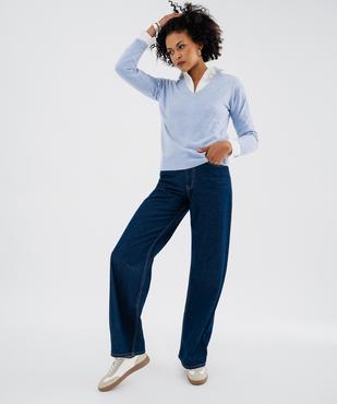 Pull col V en maille fine femme vue4 - GEMO(FEMME PAP) - GEMO