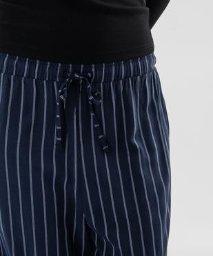 Bas de pyjama large imprimé en viscose femme vue5 - GEMO 4G FEMME - GEMO