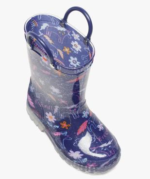 Bottes de pluie clignotantes à motifs licornes vue5 - GEMO (ENFANT) - GEMO