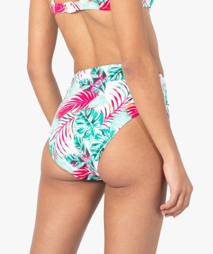 Bas de maillot de bain femme forme culotte taille haute vue2 - GEMO (PLAGE) - GEMO