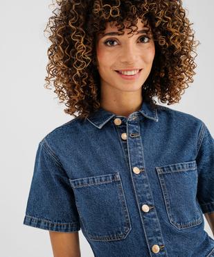 Combinaison pantalon à haut chemise manches courtes femme - LuluCastagnette vue2 - LULUCASTAGNETTE - GEMO