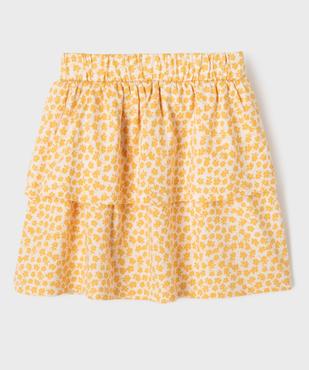 Jupe en maille à volant et taille élastique fille vue1 - GEMO (ENFANT) - GEMO