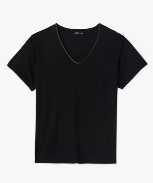 Tee-shirt manches courte à col V femme grande taille vue4 - GEMO (G TAILLE) - GEMO