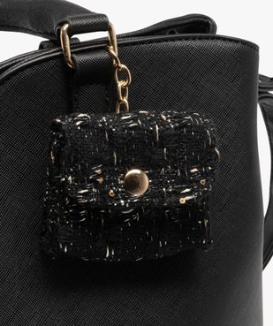 Sac à main bimatière avec accessoire femme vue3 - GEMO (ACCESS) - GEMO