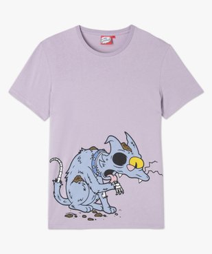 Tee-shirt manches courtes en coton imprimé homme - Les Simpsons vue4 - SIMPSONS - GEMO