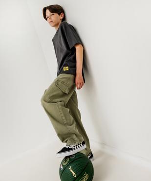 Tee-shirt manches courtes oversize avec inscription poitrine garçon vue6 - GEMO 4G GARCON - GEMO