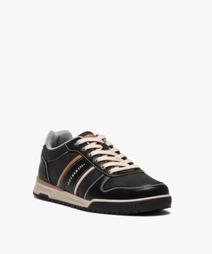 Baskets homme à surpiqûres contrastées fermeture lacets vue3 - GEMO (CASUAL) - GEMO